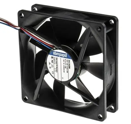 Produktfoto 1 von ebm-papst 3400 N Axiallüfter, Kugel, 12V dc / 2.9 W, 3250 U/min, 102 m³/h IP68 92 mm 25mm 25 mm