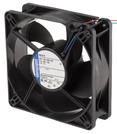 Produktfoto 1 von ebm-papst 4400 Axiallüfter, Kugel, 24V dc / 8.6 W, 4300 U/min, 240 m³/h IP20 119 mm 38mm 38 mm