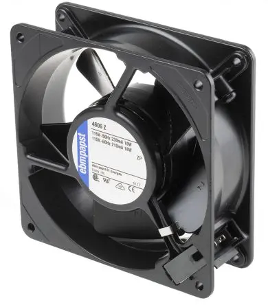 Produktfoto 1 von ebm-papst 4000 Z Axiallüfter, Sintec, 115V ac / 18 W, 3100 U/min, 180 m³/h IP20 119 mm 119mm 38 mm