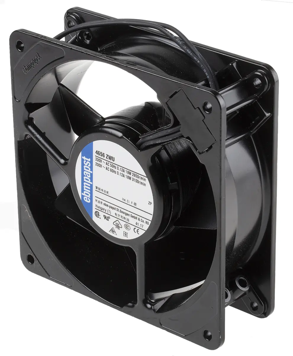 Produktfoto 1 von ebm-papst 4000 Z Axiallüfter, Kugel, 230V ac / 19 W, 2650 U/min, 160 m³/h IP20 119 mm 119mm 38 mm