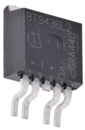 Produktfoto 1 von Infineon BTS436L2 1 Leistungsschalter-IC Netzschalter, Hochspannungsseite High-Side 38 mΩ 5-Pin 5 Ausg. TO-263