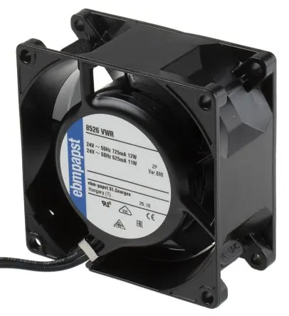 Produktfoto 1 von ebm-papst 8000 V Axiallüfter, Kugel, 24V ac / 12 W, 2800 U/min, 47 m³/h IP20 80 mm 80mm 38 mm