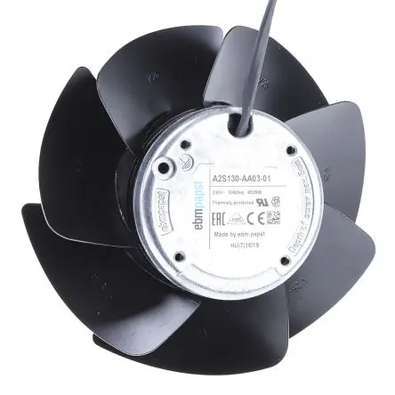 Produktfoto 1 von ebm-papst A2S130 Axiallüfter, Kugel, 230V ac / 45 W 310 mA, 390 m³/h IP20 251 mm 56.9mm 56.9 mm