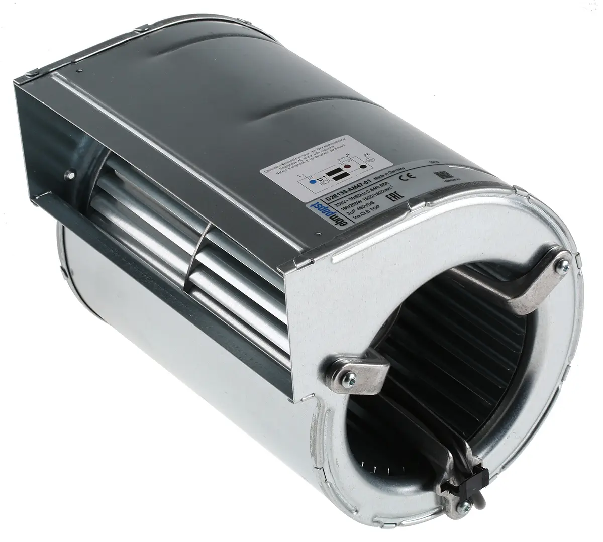 Produktfoto 1 von ebm-papst D2E 133 Zentrifugallüfter, Zentrifugal, 230V ac, AC 180 mm, 59 dB 254mm, 2100 U/min 171.5 mm, Kugel