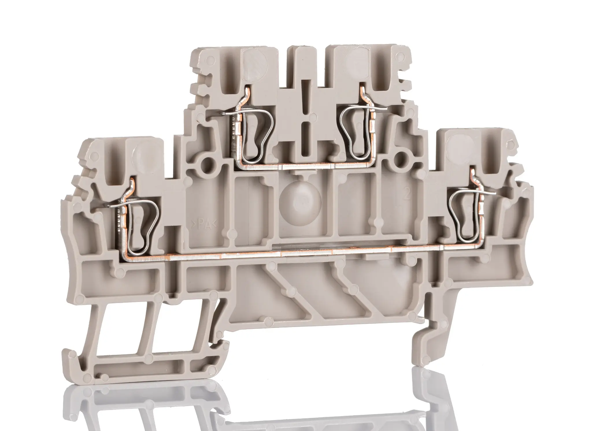 Produktfoto 1 von Weidmüller Z Anschlussklemmenblock für Durchkontaktierung 2 Beige, 1.5 mm², 500 V Klemme