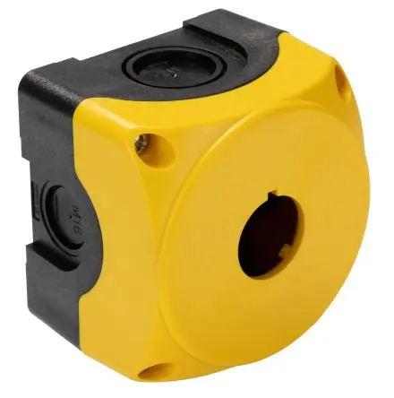 Produktfoto 1 von Lovato Platinum Drucktastengehäuse, 1 x Ø 22 mm, Gelb, Kunststoff, IP66, IP67, IP69K