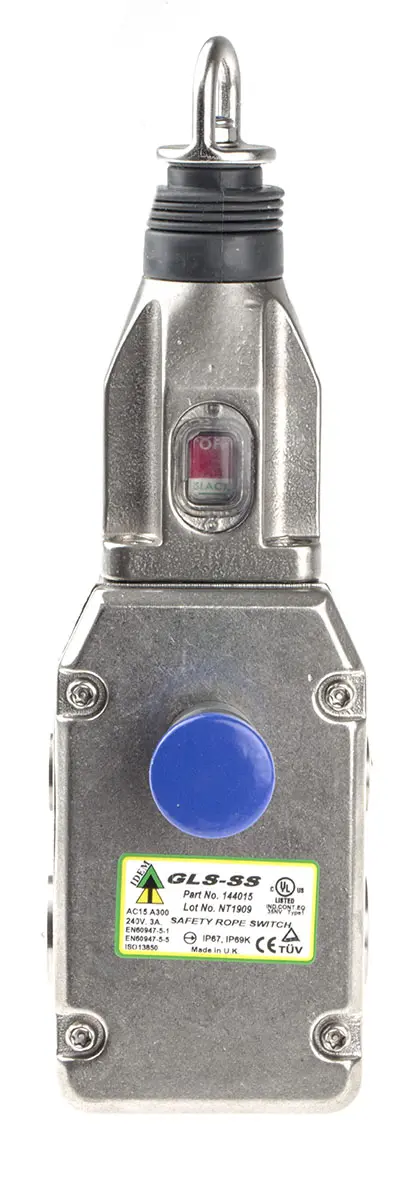 Produktfoto 1 von IDEM GLS-SS Seilzugschalter 2 Schließer/2 Öffner 100m IP67, IP69K 4P-polig Guardian Line