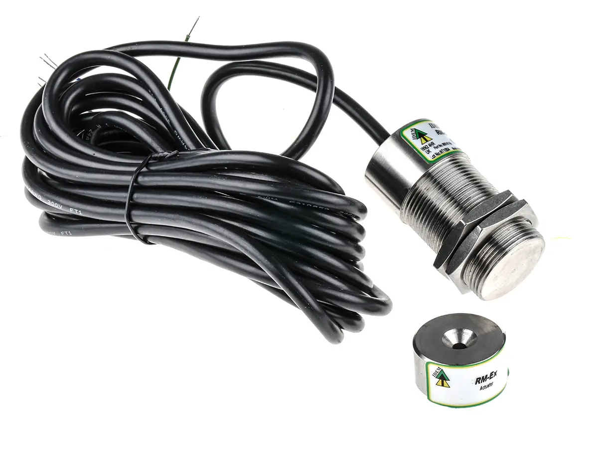 Produktfoto 1 von IDEM RM-Ex 5m Kabel Berührungsloser Sicherheitsschalter aus Edelstahl 316 250V ac/dc, 2 Öffner / Schließer, Magnet