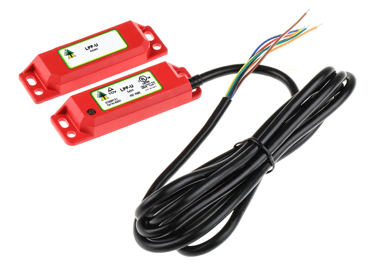 Produktfoto 1 von IDEM LPF-RFID-U 2m Kabel Berührungsloser Sicherheitsschalter aus Kunststoff 24V dc, 2 Öffner / Schließer, Einmalig