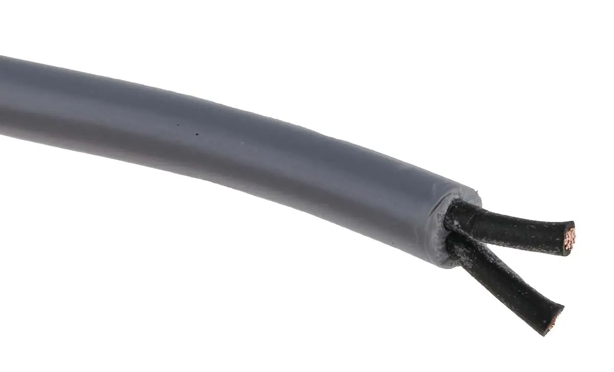 Produktfoto 1 von RS PRO YY Steuerkabel, 2-adrig 1 mm² 17 AWG Ungeschirmt Grau, 50 m, Polyvinylchlorid