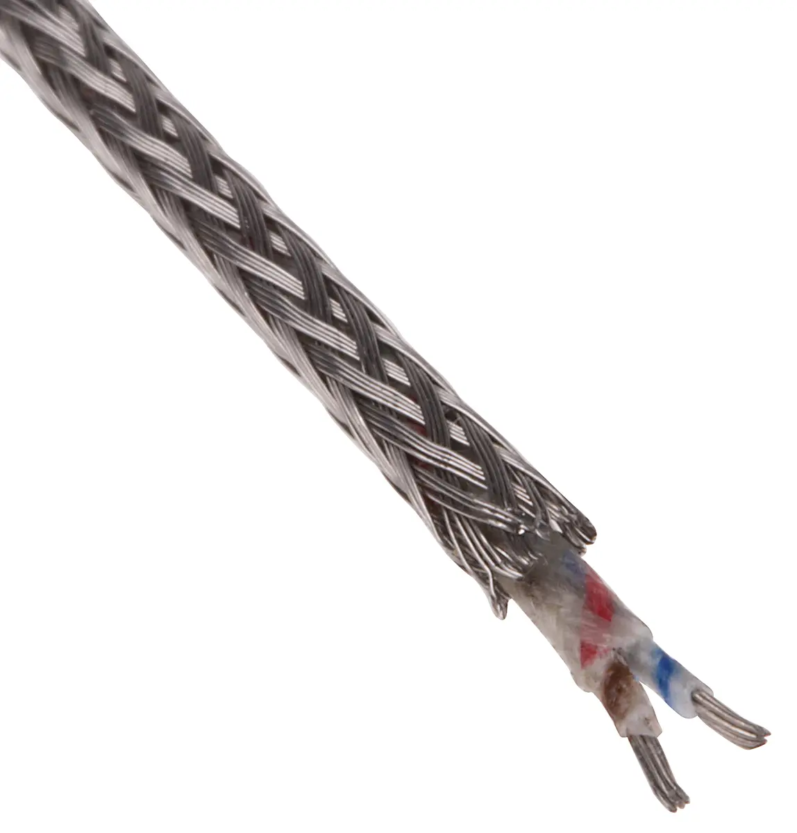 Produktfoto 1 von RS PRO Ungeschirmt 7/0,2mm Glasfaser-isoliert Thermoelement Kabel/Draht für Thermoelement Typ K, L. 50m, max. +350°C