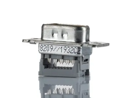 Produktfoto 1 von 3M 8200 D-Sub-Steckverbinder gewinkelt, 9-polig 1.27 mm Raster, Kabel Buchse