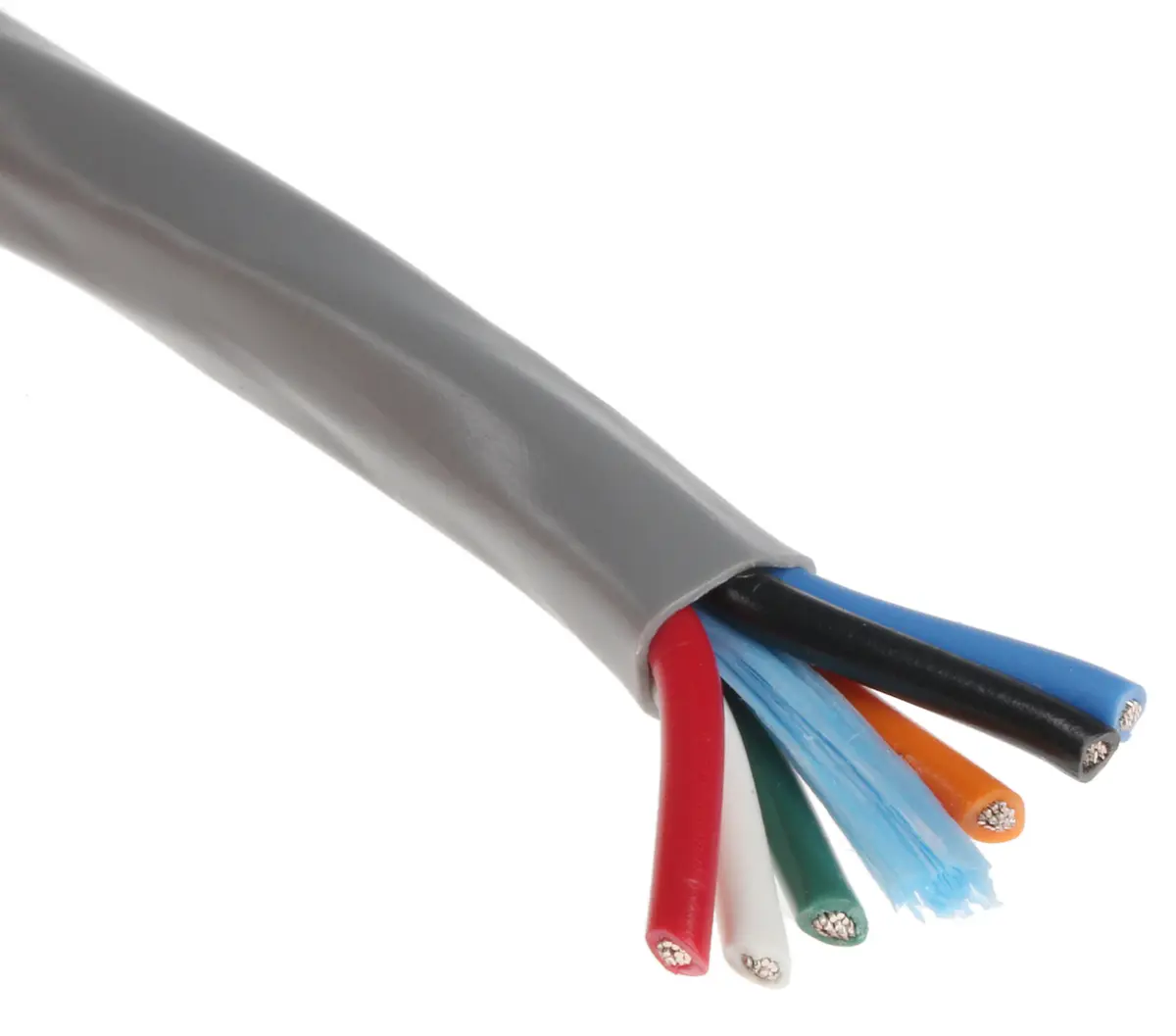 Produktfoto 1 von Alpha Wire Alpha Essentials Communication & Control Steuerkabel, 6-adrig 0.81mm² 18 AWG Grau Ungeschirmt, 30 m,