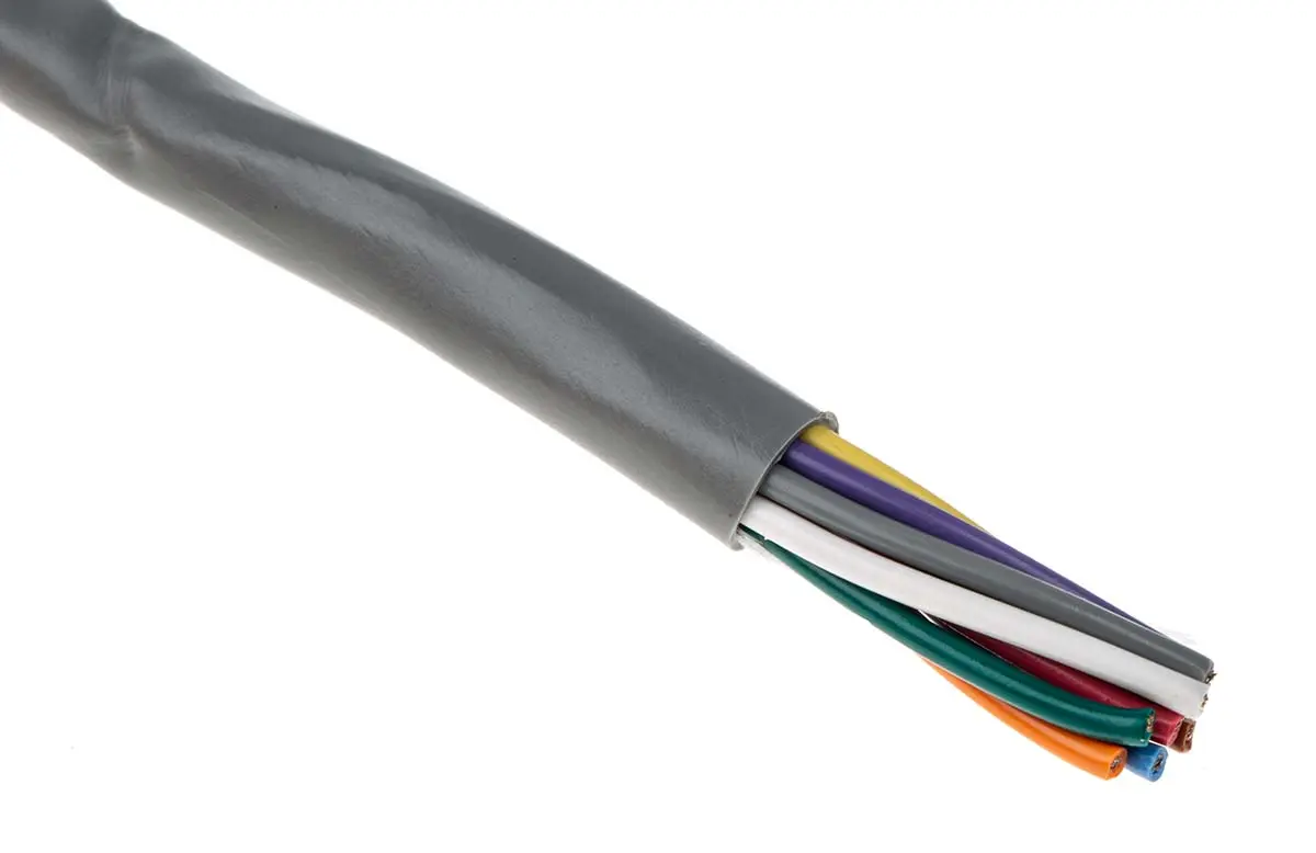 Produktfoto 1 von Alpha Wire Alpha Essentials Communication & Control Steuerkabel, 10-adrig 0.56mm² 20 AWG Grau Ungeschirmt, 30 m,