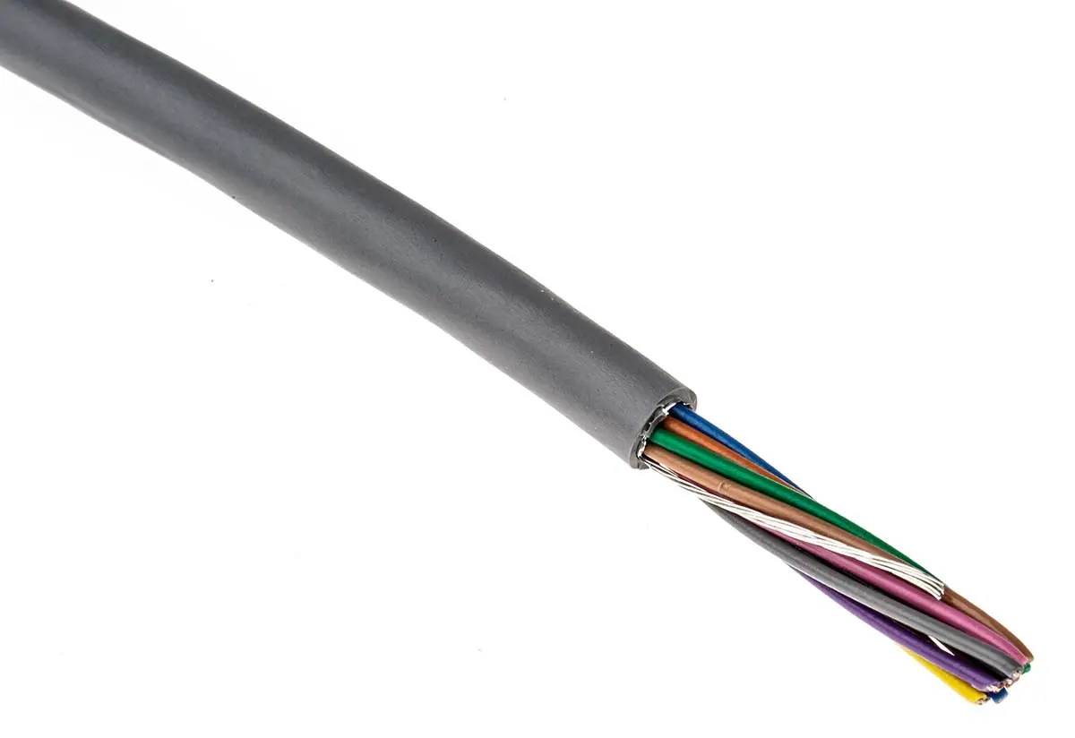 Produktfoto 1 von Alpha Wire Alpha Essentials Communication & Control Steuerkabel, 12-adrig 0.23mm² 24 AWG Grau Geschirmt, 30 m,