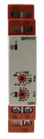 Produktfoto 1 von Broyce Control LEDO Zeitrelais, DIN-Hutschiene 230 V dc 12V ac, 230 V ac, 0.1 s to 100 h, 1 Kont. 1, 1-poliger
