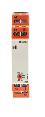 Produktfoto 1 von Broyce Control LEDF Zeitrelais, DIN-Hutschiene 24 V dc 230V ac, 24 V ac, 0.5 to 10 min, 1 Kont. 1, 1-poliger Umschalter