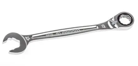 Facom Standard-Kombi-Ratschenschlüssel 17 mm, CrV-Stahl Schließer (NO), Länge 225mm