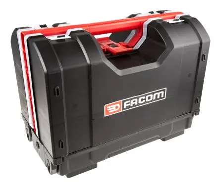 Produktfoto 1 von Facom Kunststoff Werkzeugbox Schwarz, Rot, L. 45.4 mm B. 24.4mm H. 45.4 mm, 3.1 kg, Register