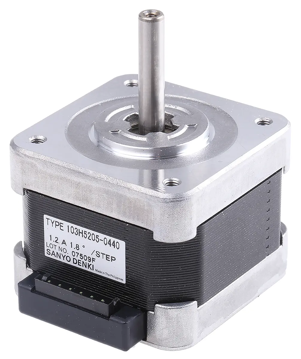 Produktfoto 1 von Sanyo Denki 103H5 Hybrid-Schrittmotor 1.8 ° Schrittmotor 24V / 1.2A 0.2Nm, 42 x 42 mm Wellen-Ø 5 mm