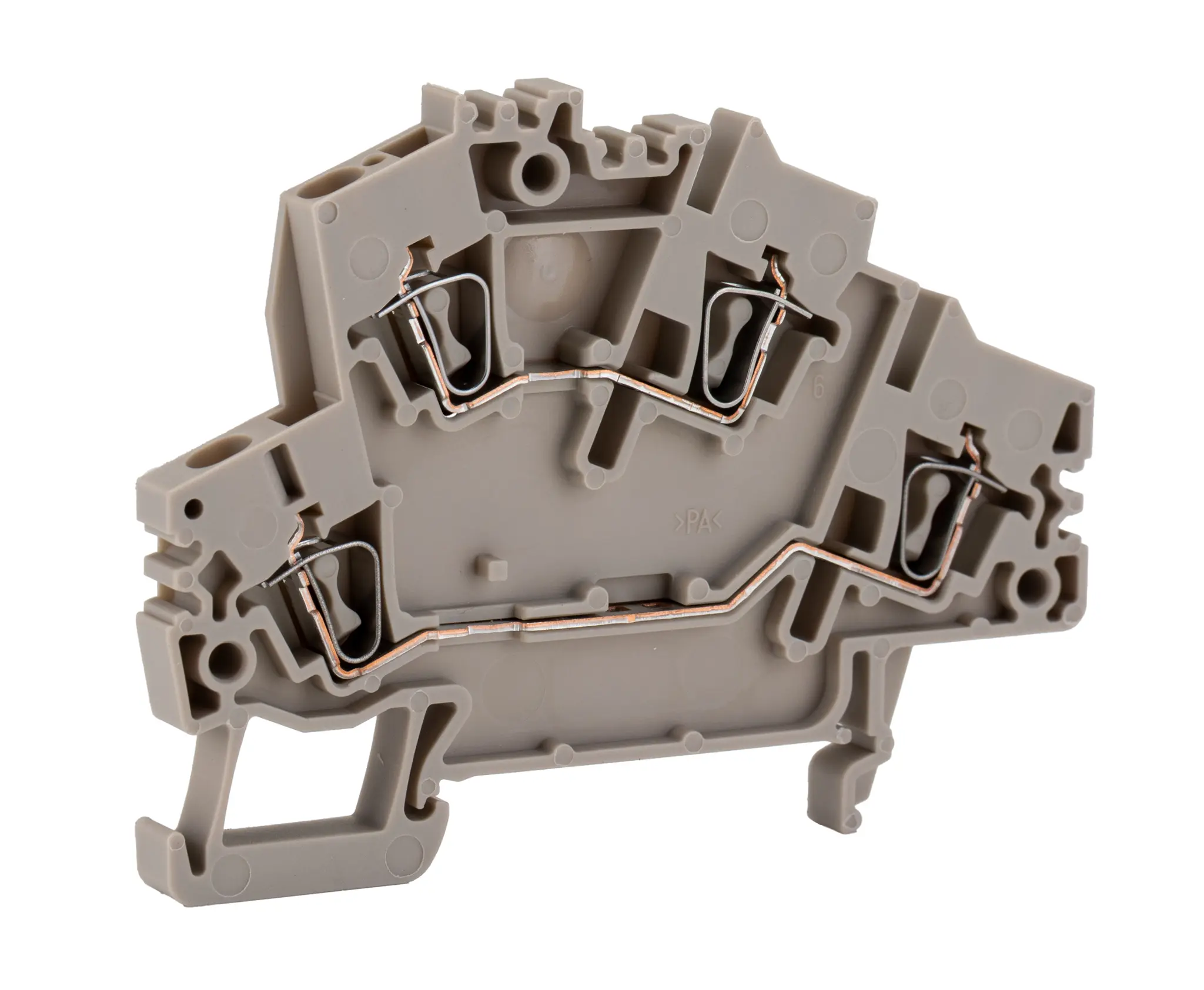 Produktfoto 1 von Weidmüller Z Anschlussklemmenblock für Durchkontaktierung 2 Beige, 4 mm², 800 V Klemme IECEx, ATEX