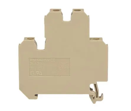 Produktfoto 1 von Weidmüller SAK Anschlussklemmenblock für Durchkontaktierung 2 Beige, Gelb, 4mm², 500V Schraubbefestigung