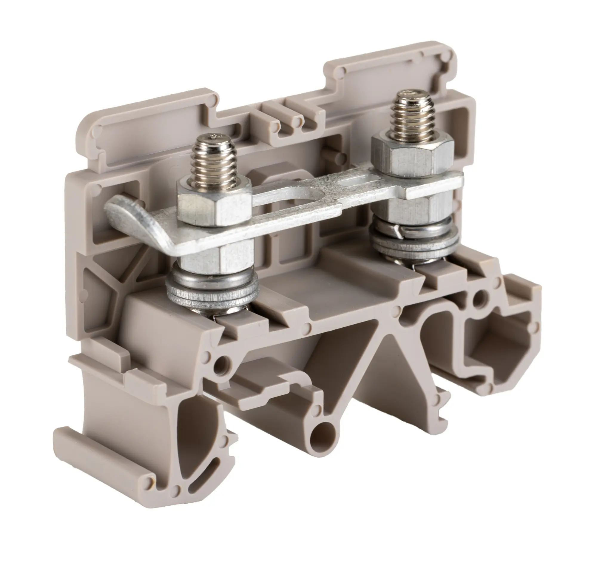 Weidmüller ST5 Anschlussklemmenblock für Durchkontaktierung 1 Dunkelbeige, 16 mm², 800 V Schraubbefestigung