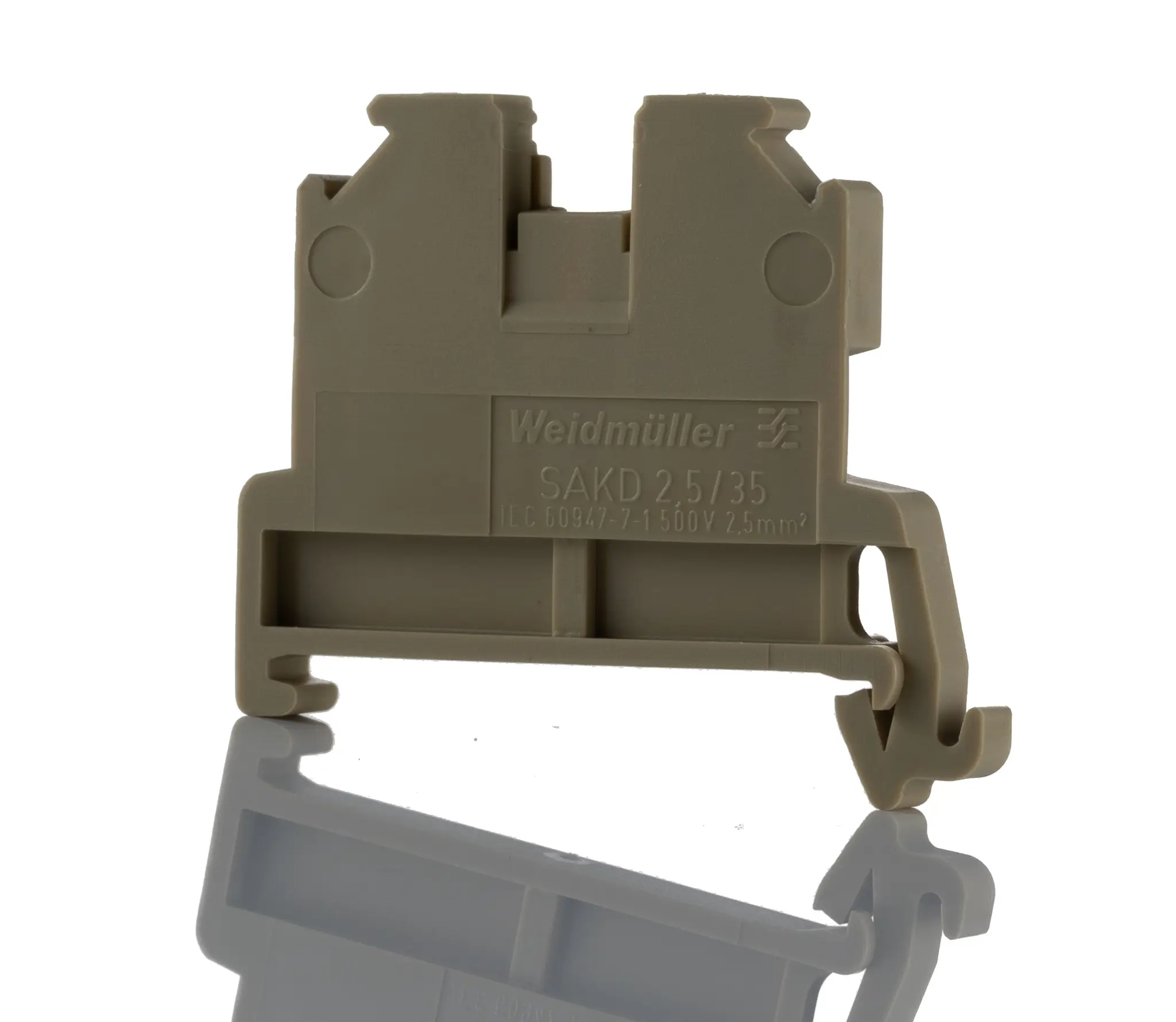 Produktfoto 1 von Weidmüller SAK Anschlussklemmenblock für Durchkontaktierung 1 Beige, 2.5 mm², 500 V Schraubbefestigung