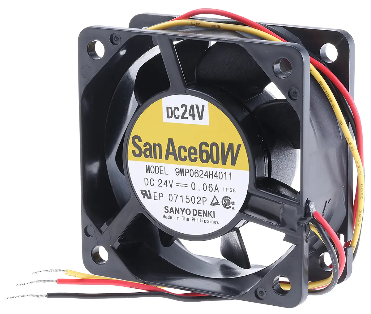 Produktfoto 1 von Sanyo Denki San Ace 9WP DC-Axiallüfter, Kugellager, 24 V dc / 1.44W, 60 x 60 x 25mm, 3800U/min, 31.8m³/h