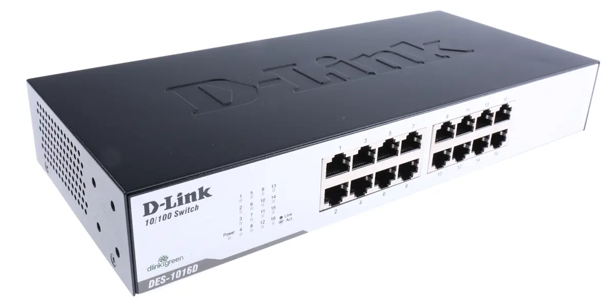 Produktfoto 1 von D-Link 16-Port Fast Ethernet Unmanaged Desktop Switch Ethernet-Switch 16-Port Unmanaged 100Mbit/s