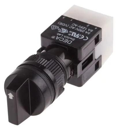 Produktfoto 1 von RS PRO ADA Wahlschalter 3-Stufen IP65, 1 Schließer/1 Öffner