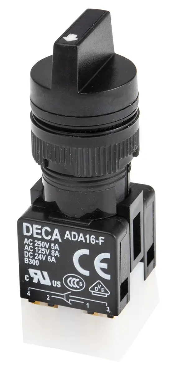 Produktfoto 1 von RS PRO ADA Wahlschalter 3-Stufen IP65, 1 Schließer/1 Öffner