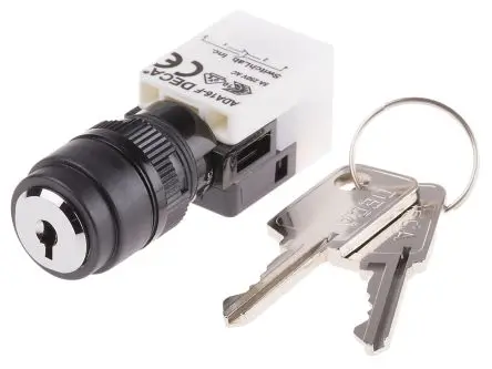 Produktfoto 1 von RS PRO Schlüsselschalter Tastend 2-Positionen 1-poliger Umschalter 5A IP65