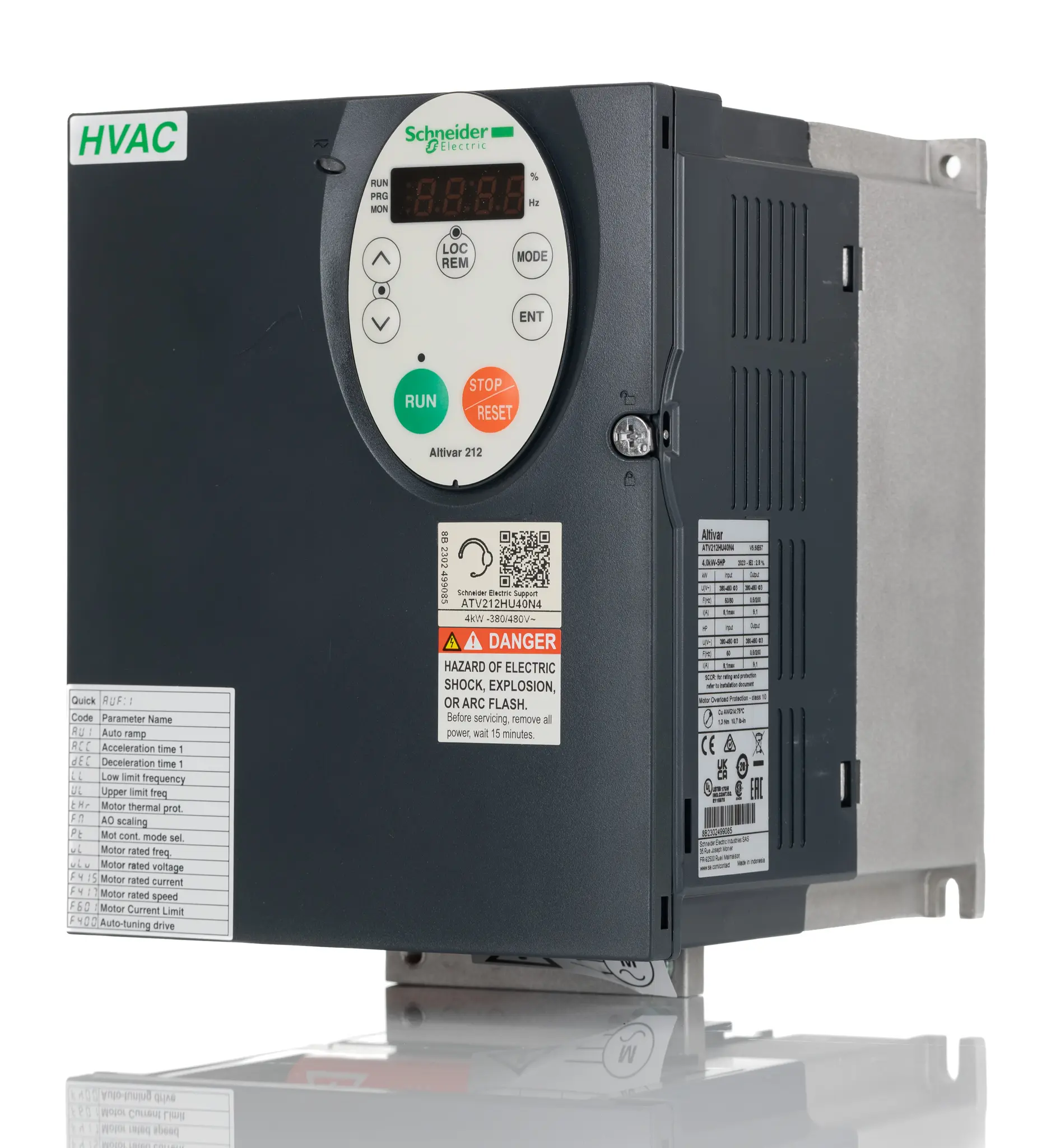 Produktfoto 1 von Schneider Electric ATV 212 3-Phasen Frequenzumrichter 4 kW 528 V 9.1 A 200Hz