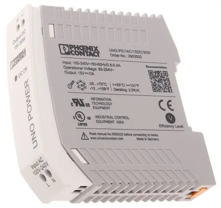 Produktfoto 1 von Phoenix Contact UNO POWER DIN-Schienen Netzteil Geschalteter Modus 264V ac AC / 2 A 15V dc DC 30 W