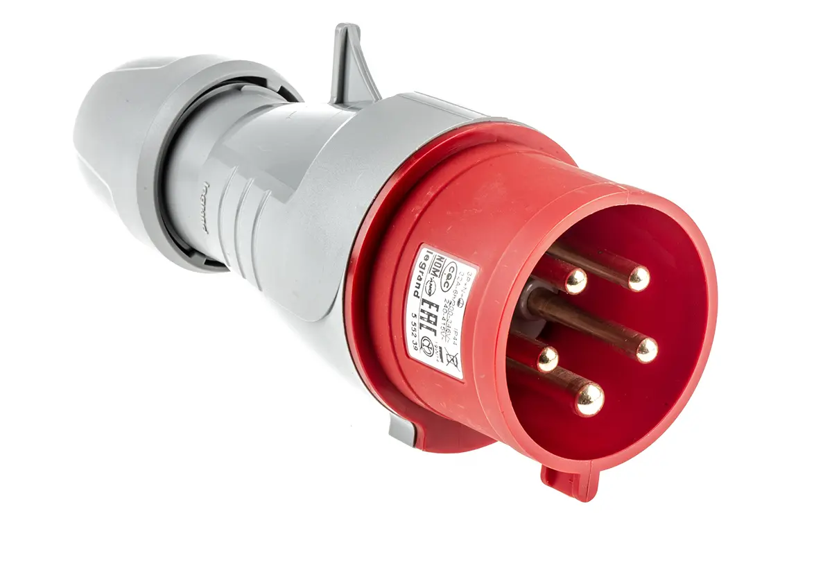 Produktfoto 1 von Legrand P17 Tempra Pro Leistungssteckverbinder Rot 3P+N+PE, 415V, Kabel Gerade IP44 32A