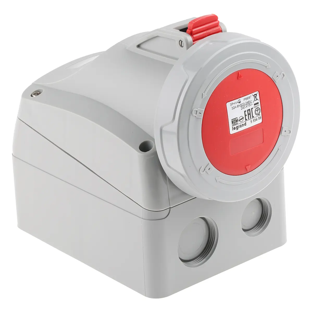 Produktfoto 1 von Legrand P17 Tempra Pro Leistungssteckverbinder Rot, 415V / 32A, Wand IP66, IP67