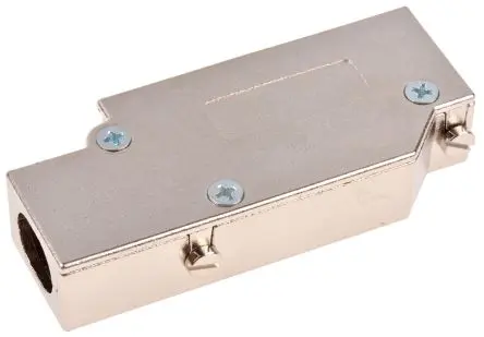 Produktfoto 1 von MH Connectors MHDCMR D-Sub-Gehäuse gewinkelt, 25-polig, D: D-Sub-Gehäuse Zugentlastung, Silber, Größe B, aus Zink