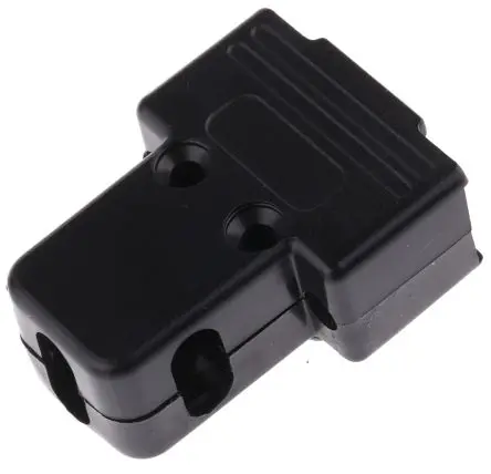Produktfoto 1 von MH Connectors MHTRI-P D-Sub-Gehäuse Abgewinkelt, Gerade, 9-polig, D: D-Sub-Gehäuse Zugentlastung, Schwarz, Größe E, aus