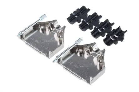 Produktfoto 1 von MH Connectors MHDTZK D-Sub-Gehäuse Gerade, 25-polig, D: D-Sub-Gehäuse Zugentlastung, Silber, Größe B, aus Zink