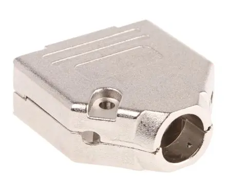 Produktfoto 1 von MH Connectors MHDTZK-RA D-Sub-Gehäuse Gerade, 15-polig, D: D-Sub-Gehäuse Zugentlastung, Silber, Größe A, aus Zink