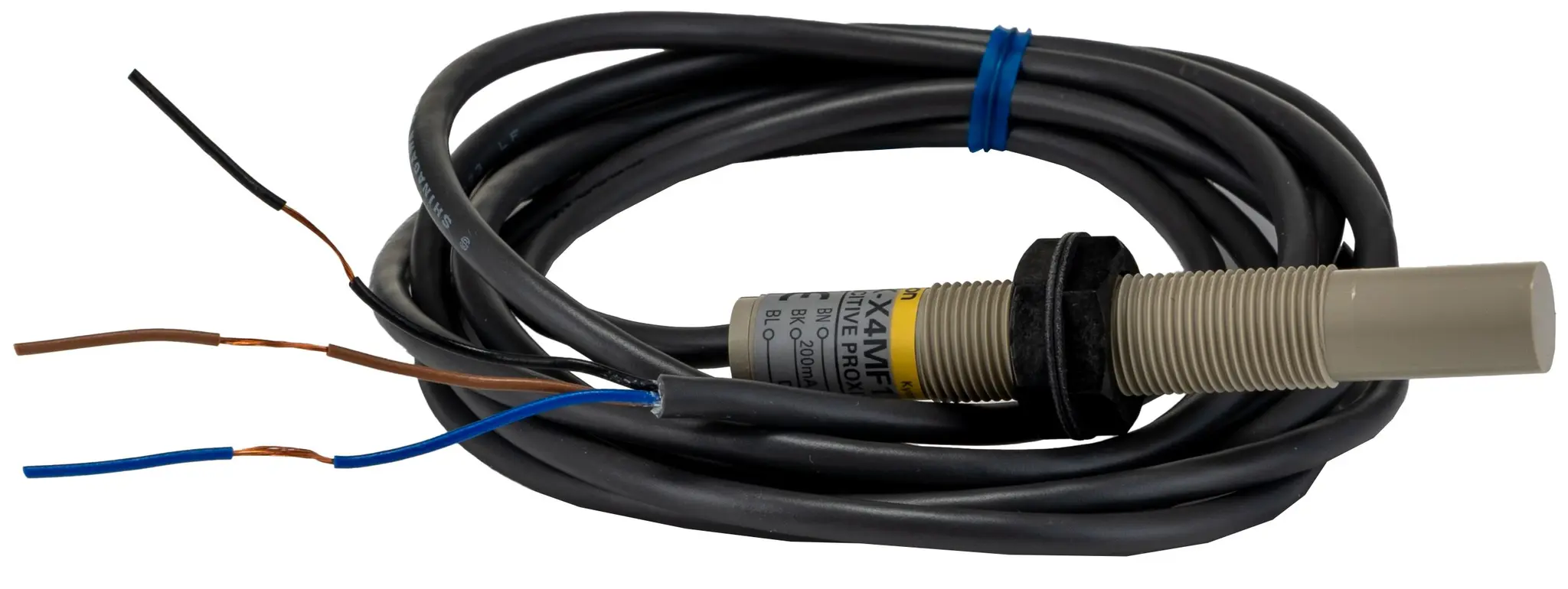 Produktfoto 1 von Omron E2K-X M12 Näherungssensor Kapazitiv, Gewinderohr 4 mm PNP 10 → 30 V dc / 200 mA NO, IP66