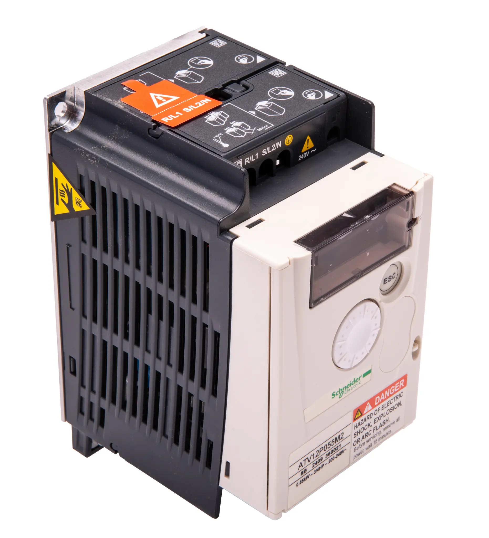 Produktfoto 1 von Schneider Electric ATV 12 1-Phasen Frequenzumrichter 550 W 240 V 3.5 A 400Hz