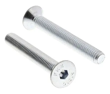 Produktfoto 1 von RS PRO Innensechskant Senkkopf Innensechskantschraube, Stahl Glanzzink, M8, M8 60 mm