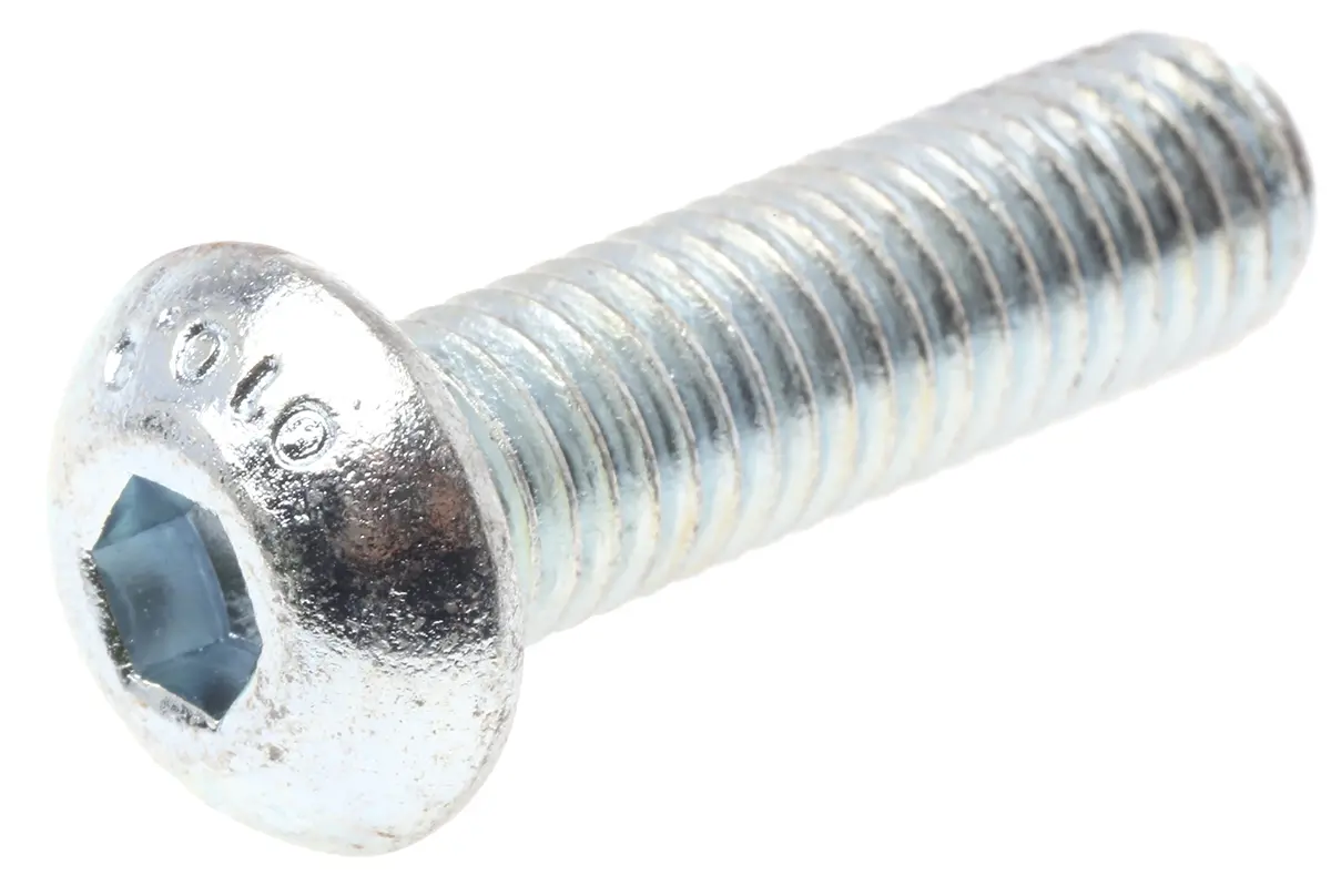 Produktfoto 1 von RS PRO Linsenkopf Innensechskantschraube, Stahl verzinkt, M10 x 1.5mm, 35mm