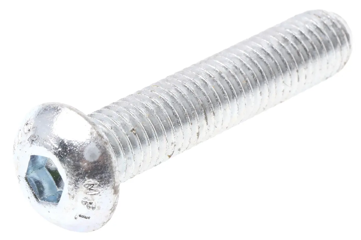 Produktfoto 1 von RS PRO Linsenkopf Innensechskantschraube, Stahl verzinkt, M10 x 1.5mm, 50mm