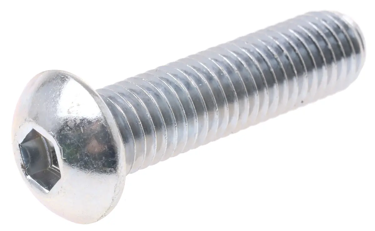 Produktfoto 1 von RS PRO Linsenkopf Innensechskantschraube, Stahl verzinkt, M10 x 1.5mm, 40mm