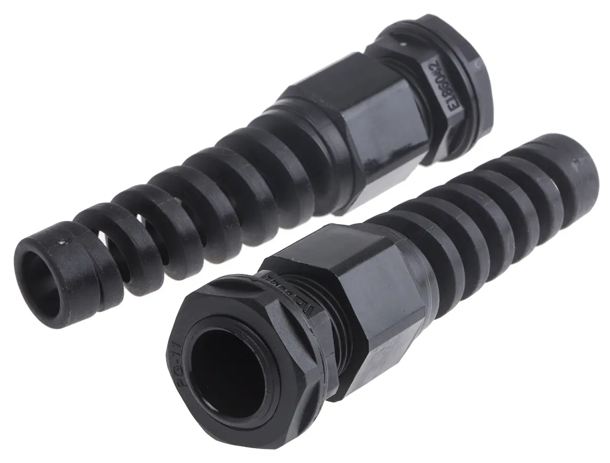 Produktfoto 1 von RS PRO Kabelverschraubung, PG11 Nylon 6.6 Schwarz 5 mm/ 10 mm, IP68