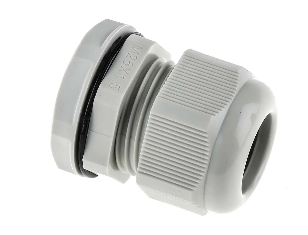 Produktfoto 1 von RS PRO AG-D Kabelverschraubung, M25 Nylon 6.6 Grau 13 mm/ 18 mm, IP68