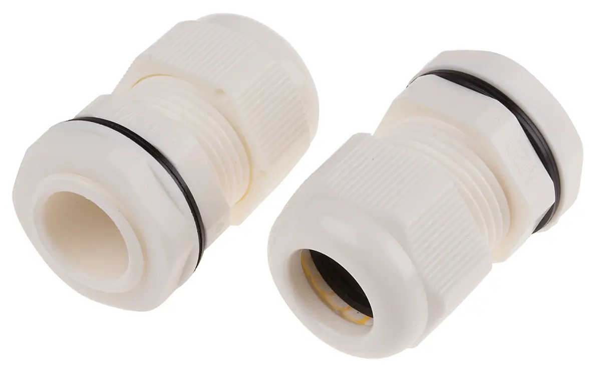 Produktfoto 1 von RS PRO AG-D Kabelverschraubung, M20 Nylon 6.6 Weiß 10 mm/ 14 mm, IP68